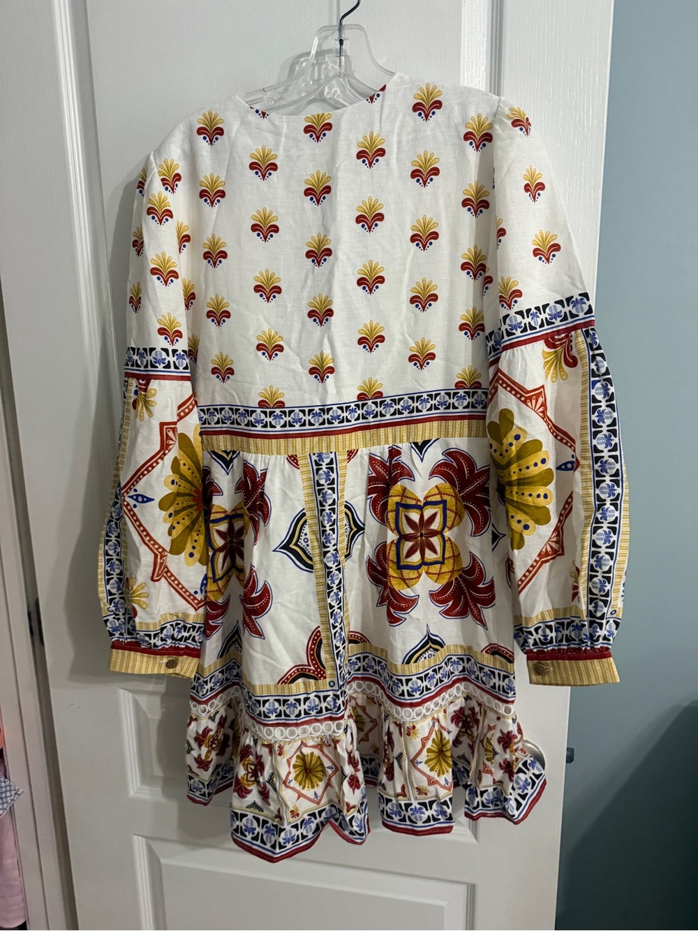 FARM Rio Cream Midi Dress with Red and Yellow Floral Print - Picture 6 of 6